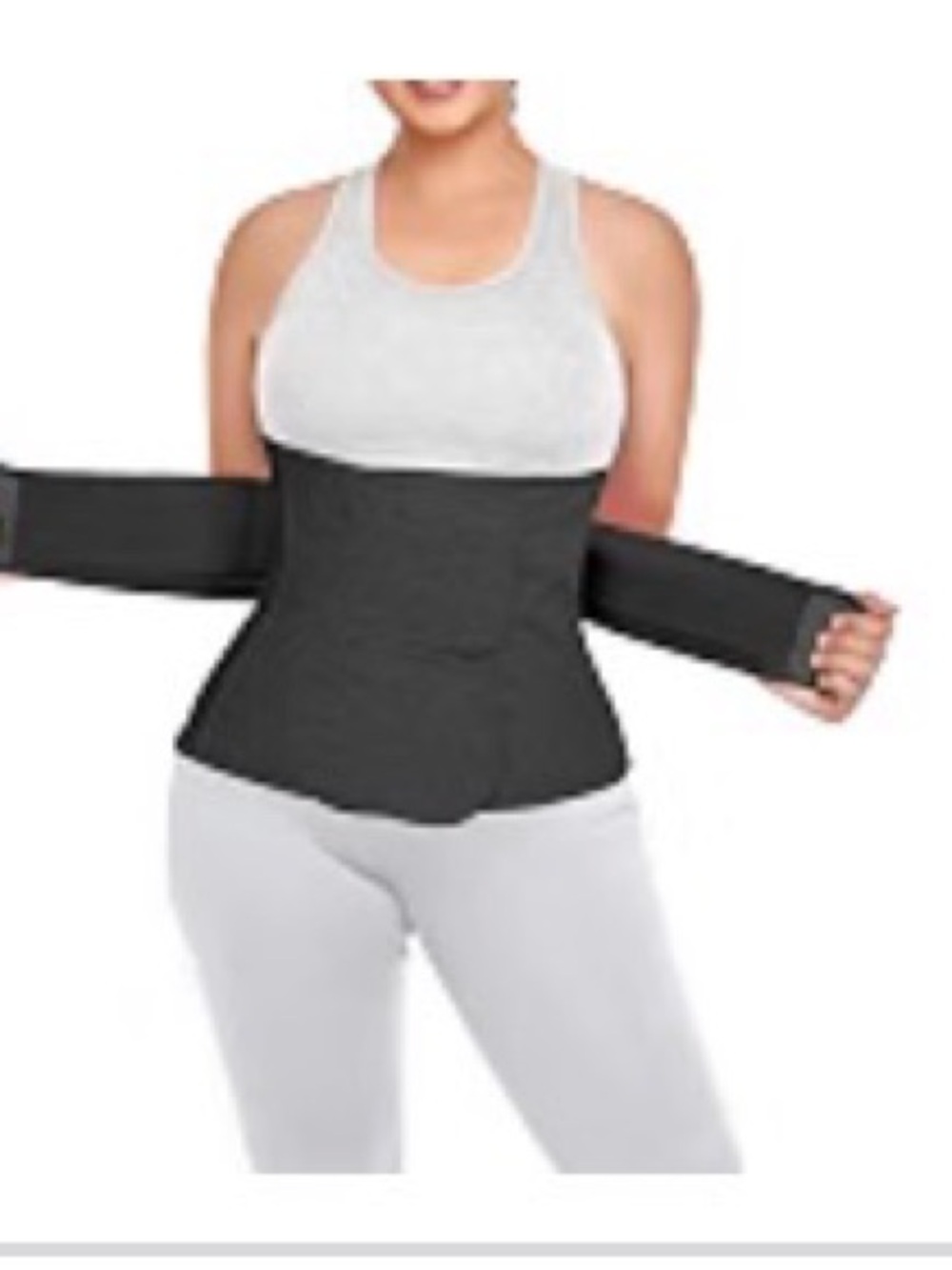 Adjustable Black Waist Trainer Belt/Abdominal Binder- Support & Compression XXL